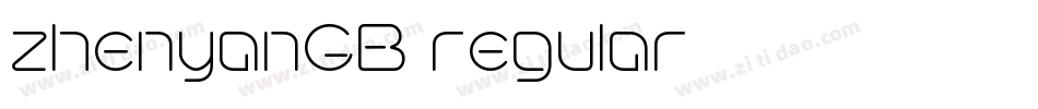 zhenyanGB regular字体转换
